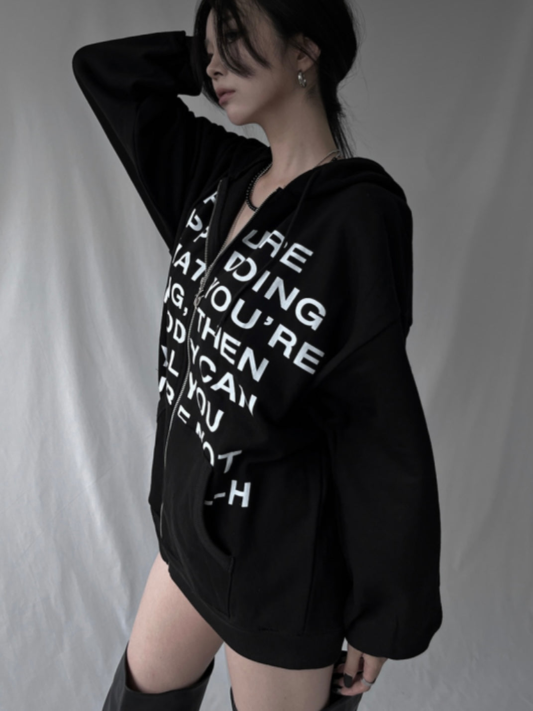 ‘IF YOU’ hoodie zip up