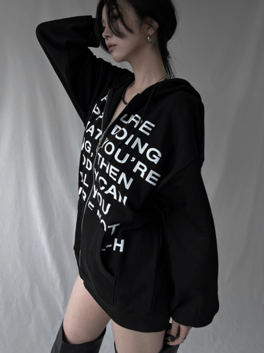 ‘IF YOU’ hoodie zip up