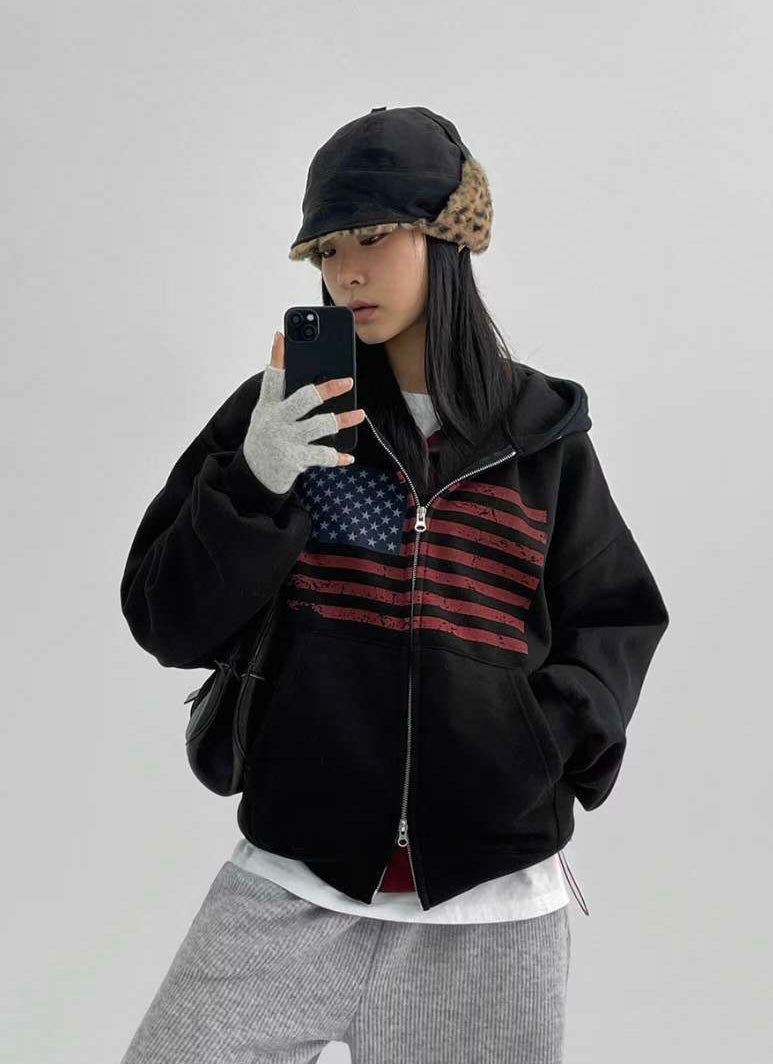 [unisex] AF hoodie zip up