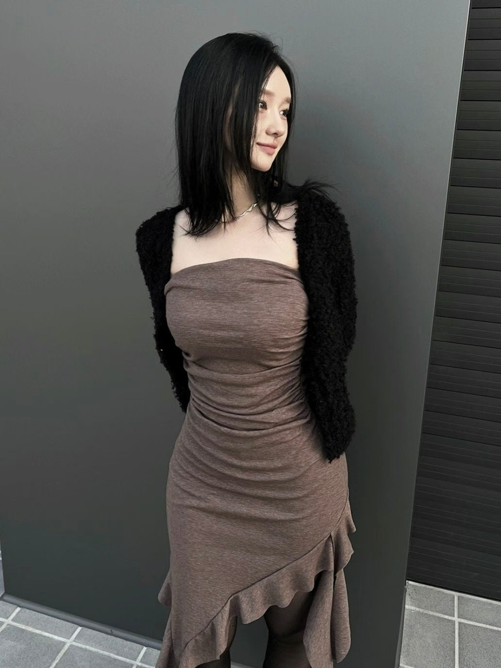 Puppy fur cardigan