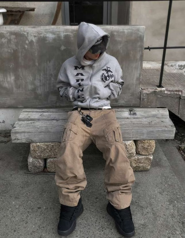 ‘MARINES’ hoodie zip up