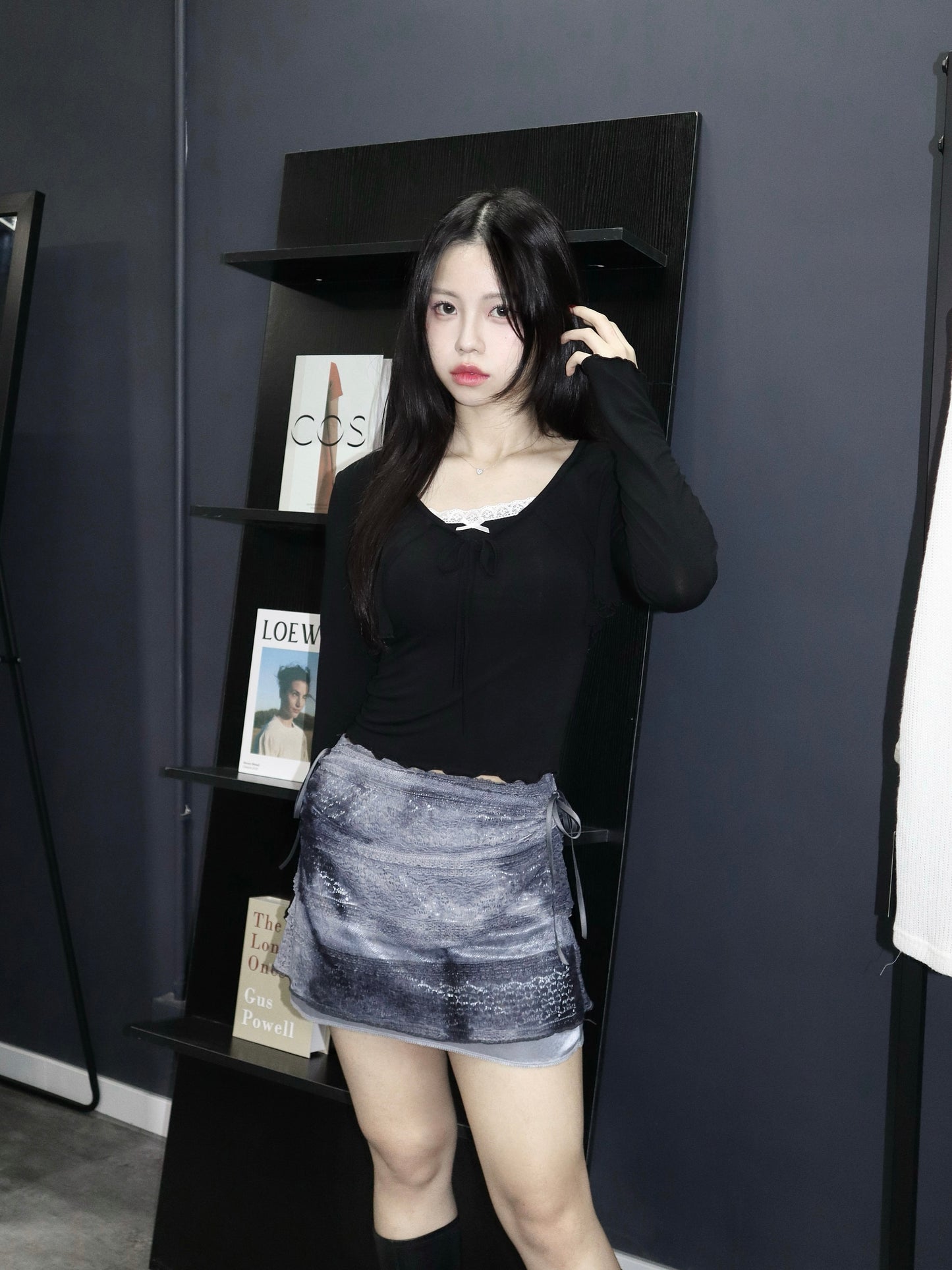 Tie dye lace skirt