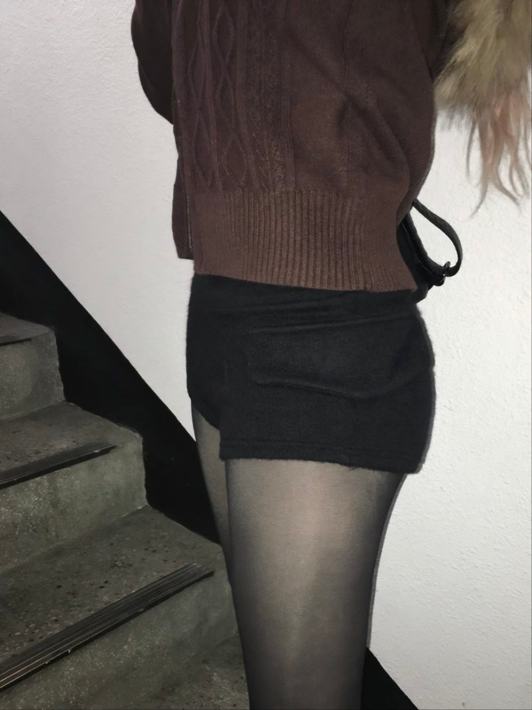‘NOBODY’S GIRL’ fur shorts