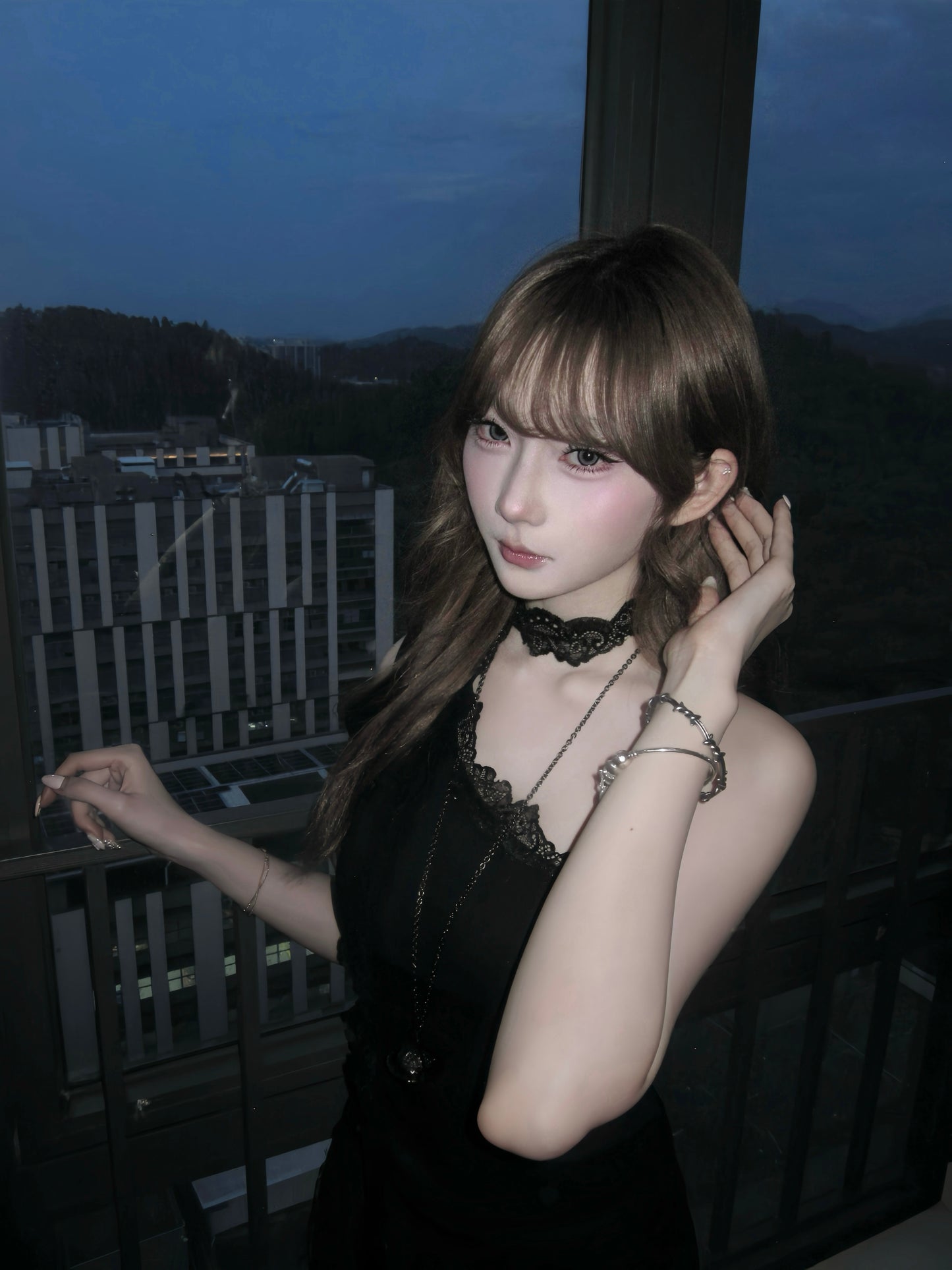 [ ASA同款❤︎ ]
‘SUGAR HONEY ICE TEA’ top
with lace muffler