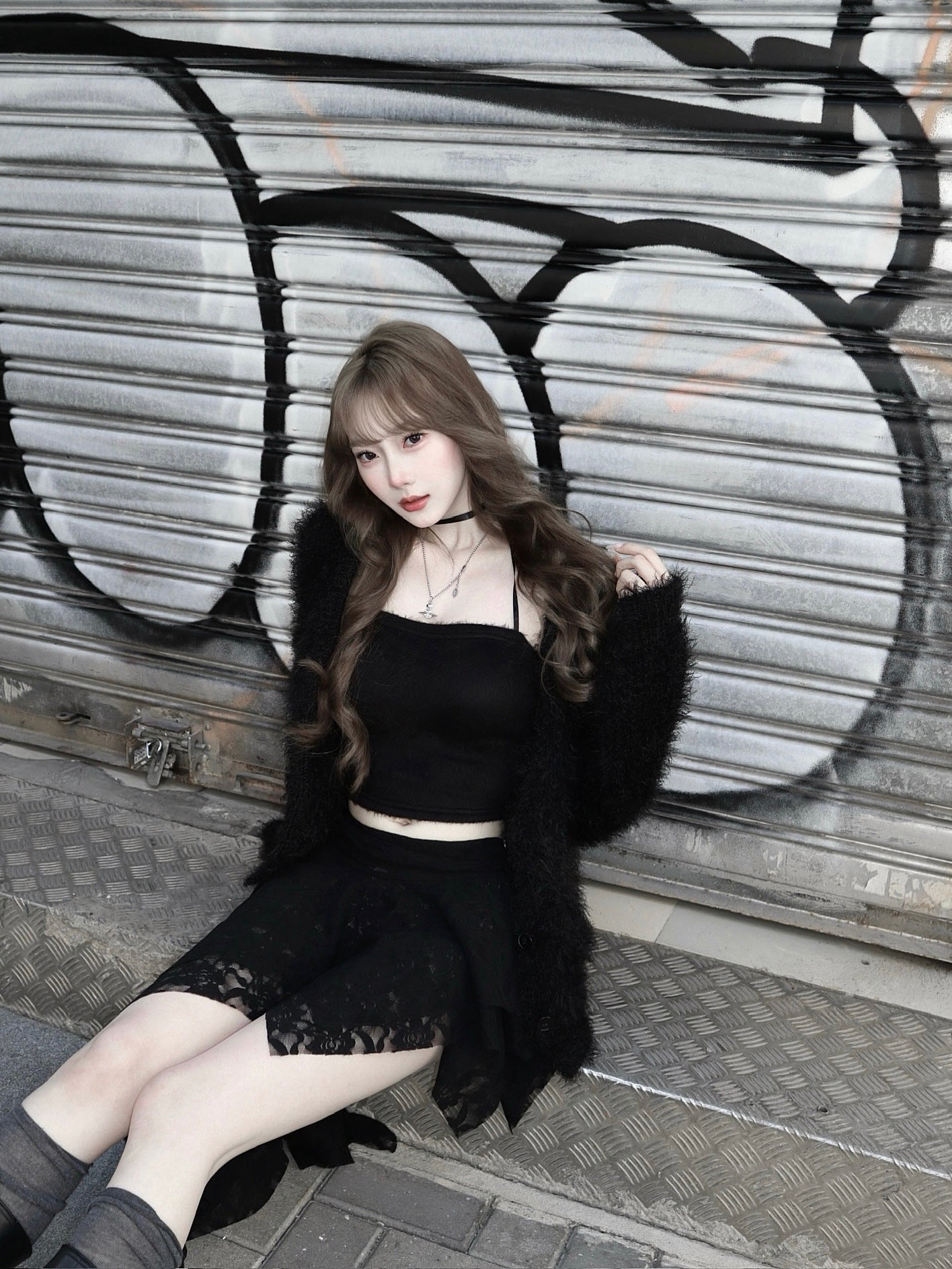 綁帶毛絨絨tube top