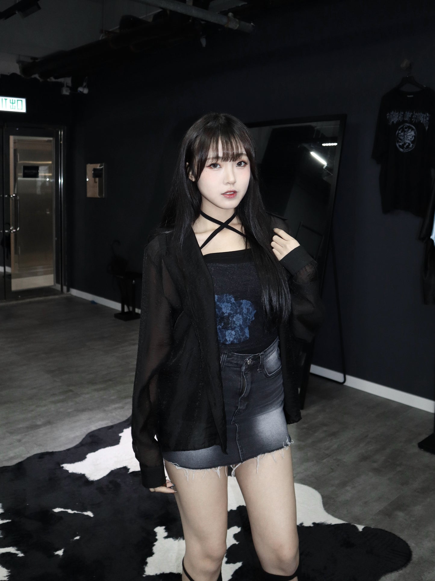 flower lace see through tank top