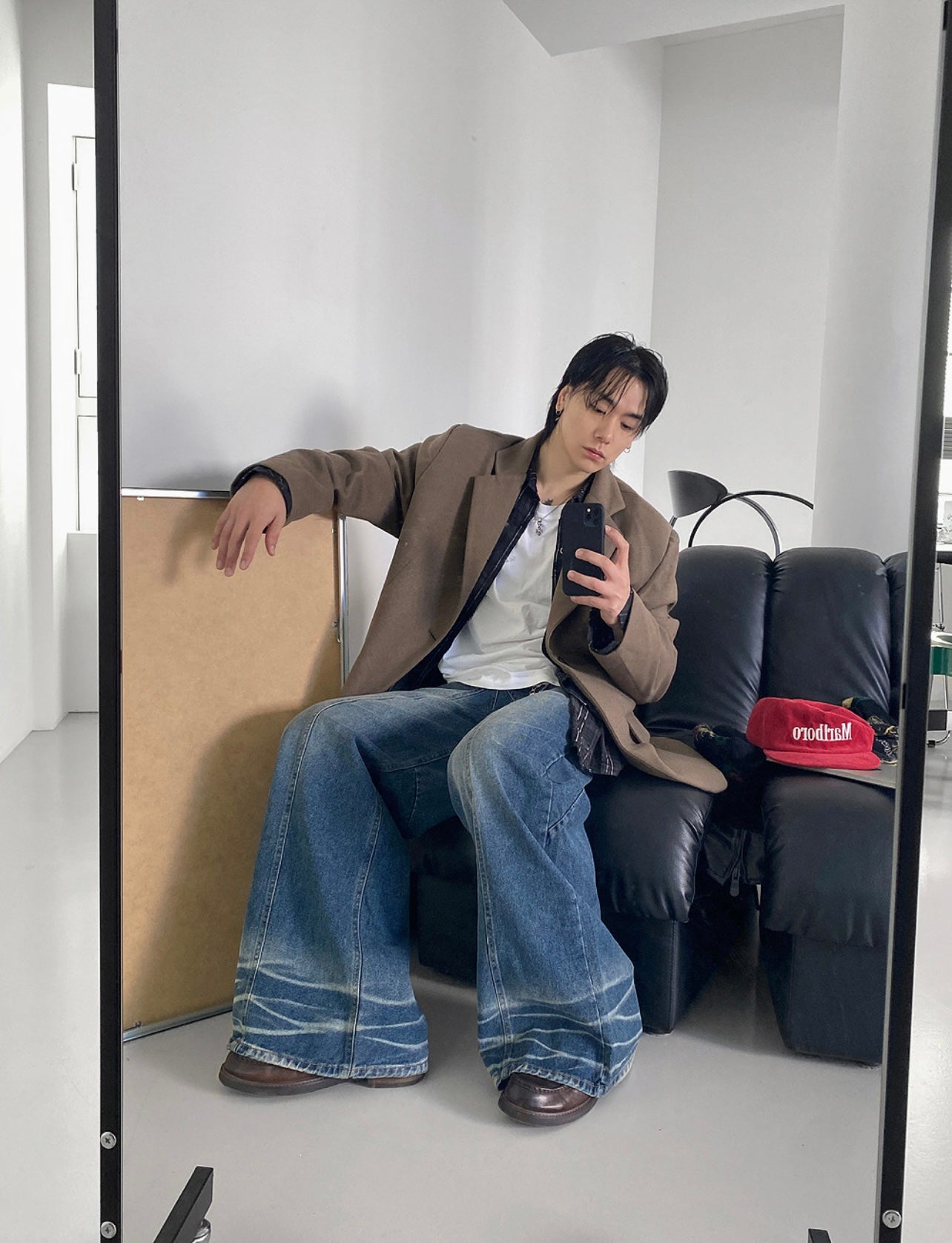 Noir bootcut flared denim