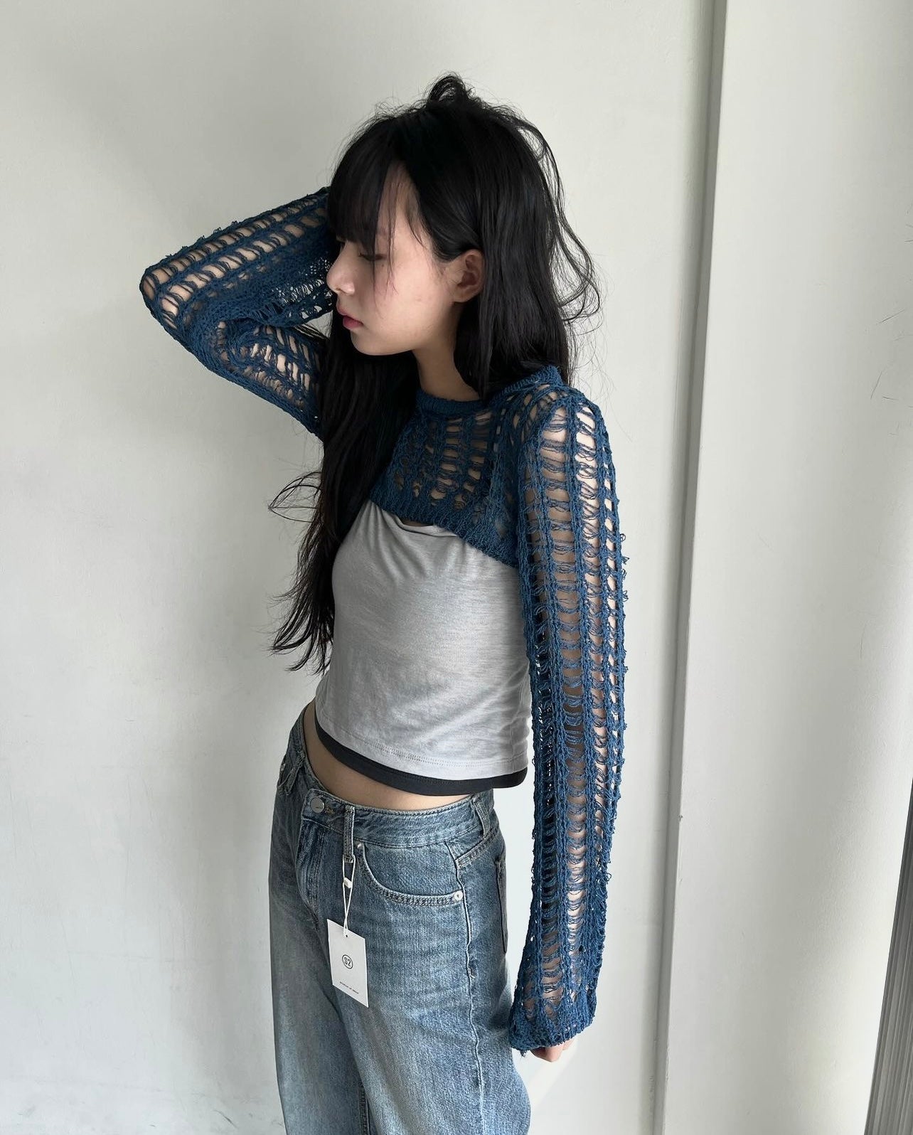 Net knit bolero