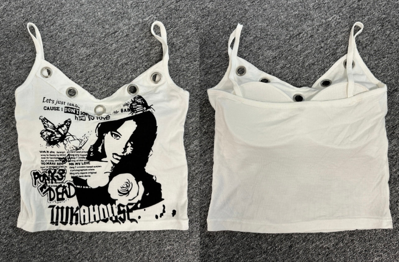 Girl with butterfly tank top (with padding)