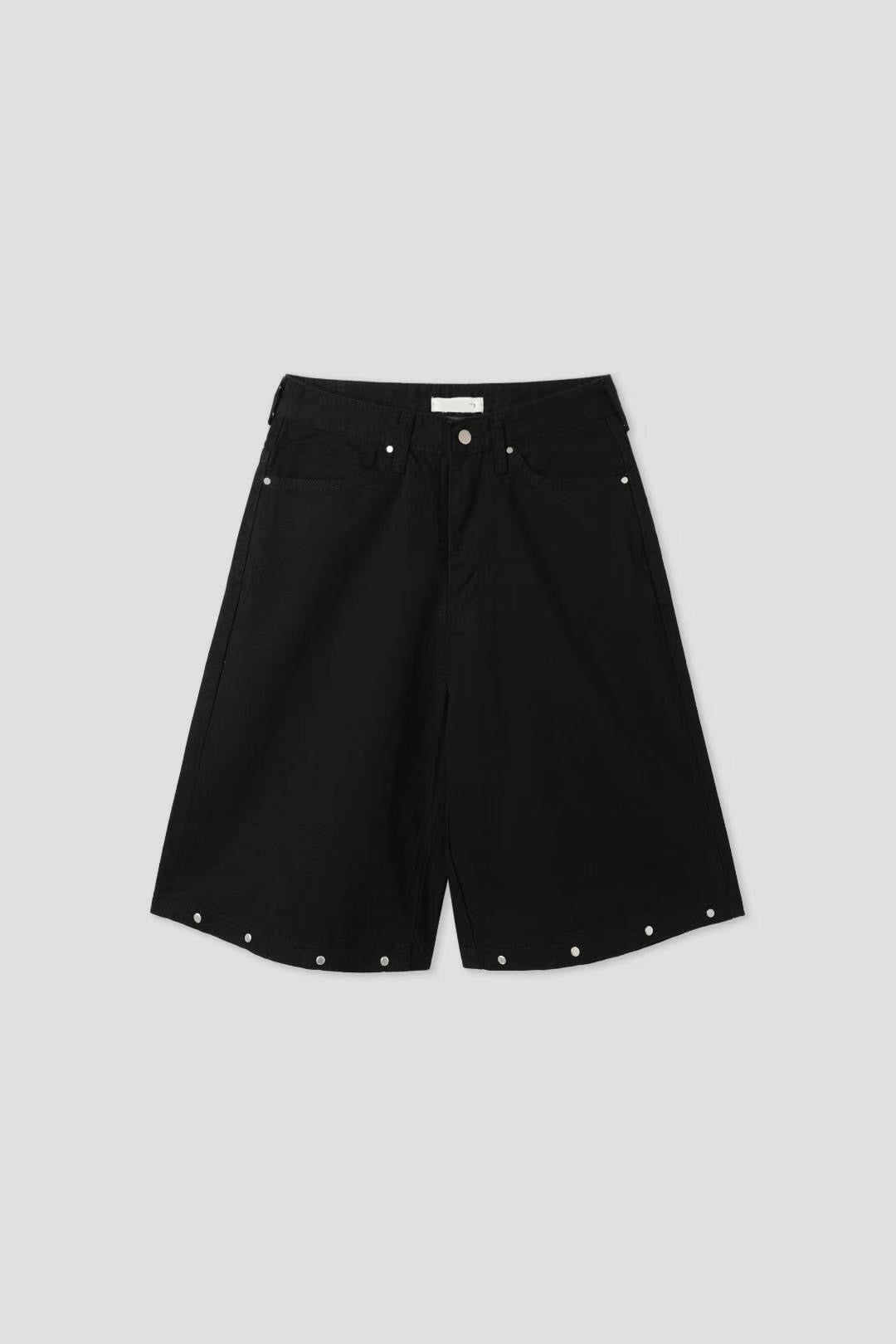 Jorts with rivets