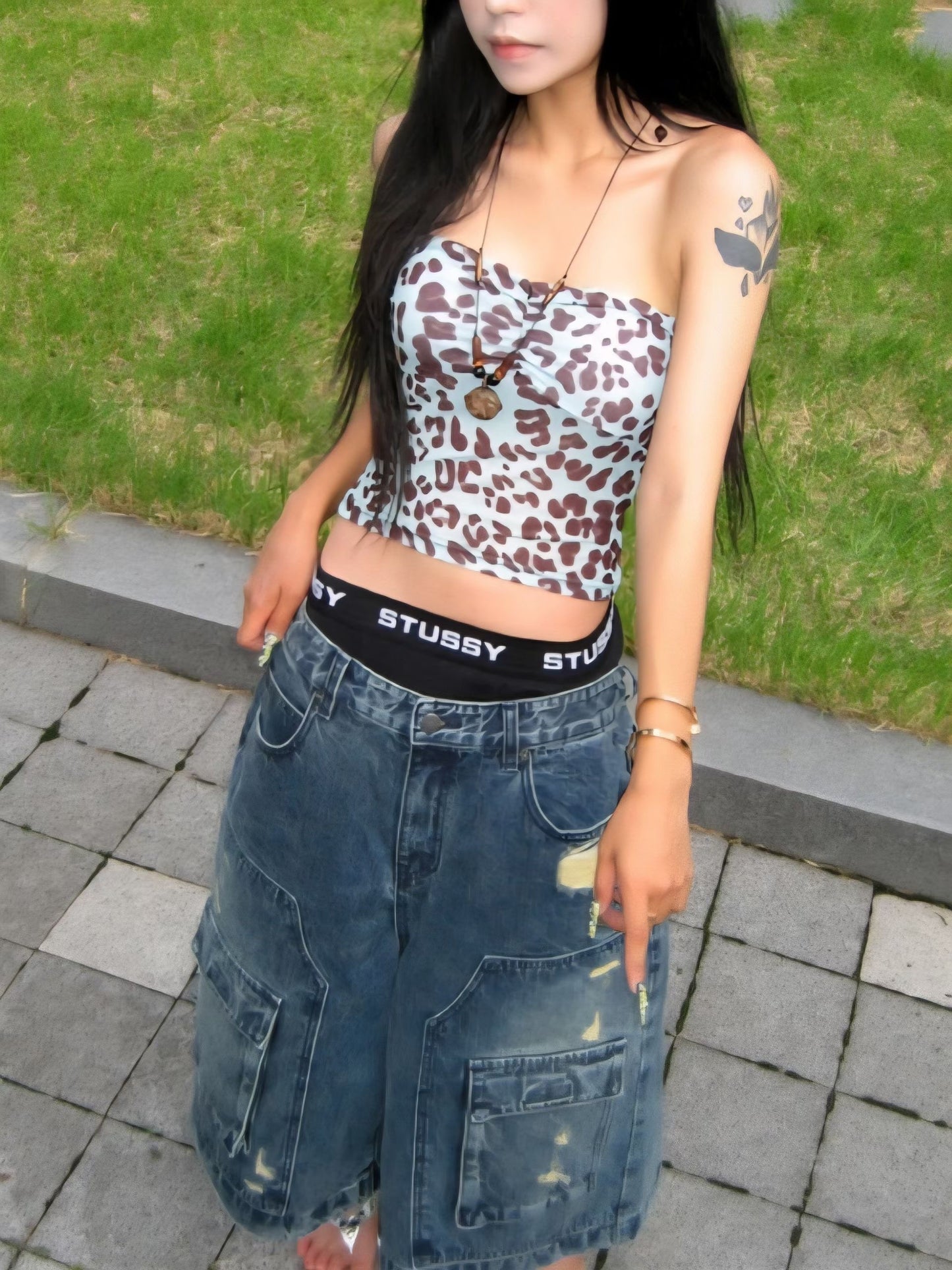 CANDY leopard print tube top