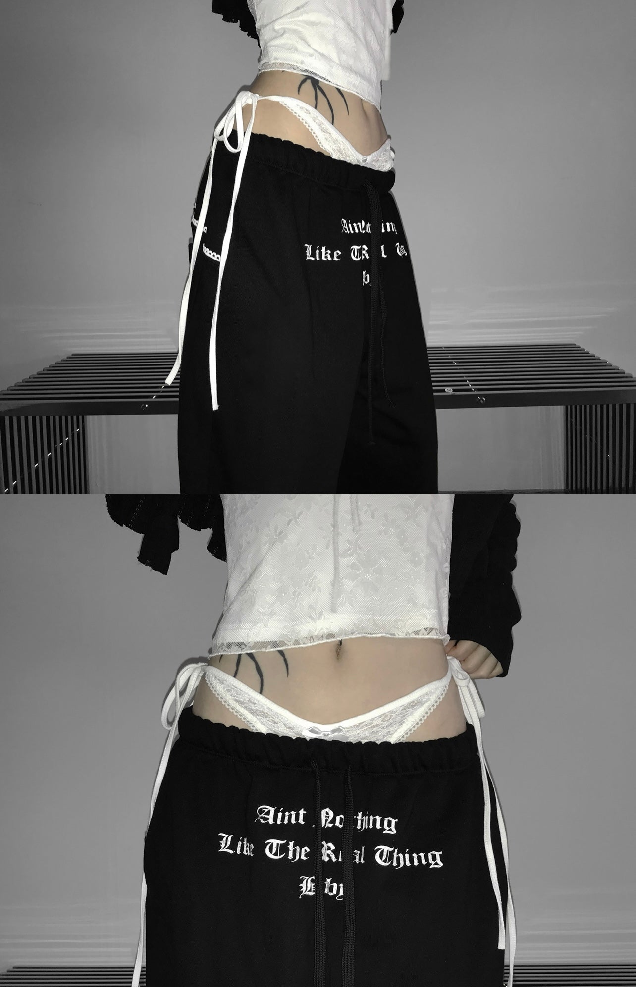 ‘TOO CLOSE’ sweatpants