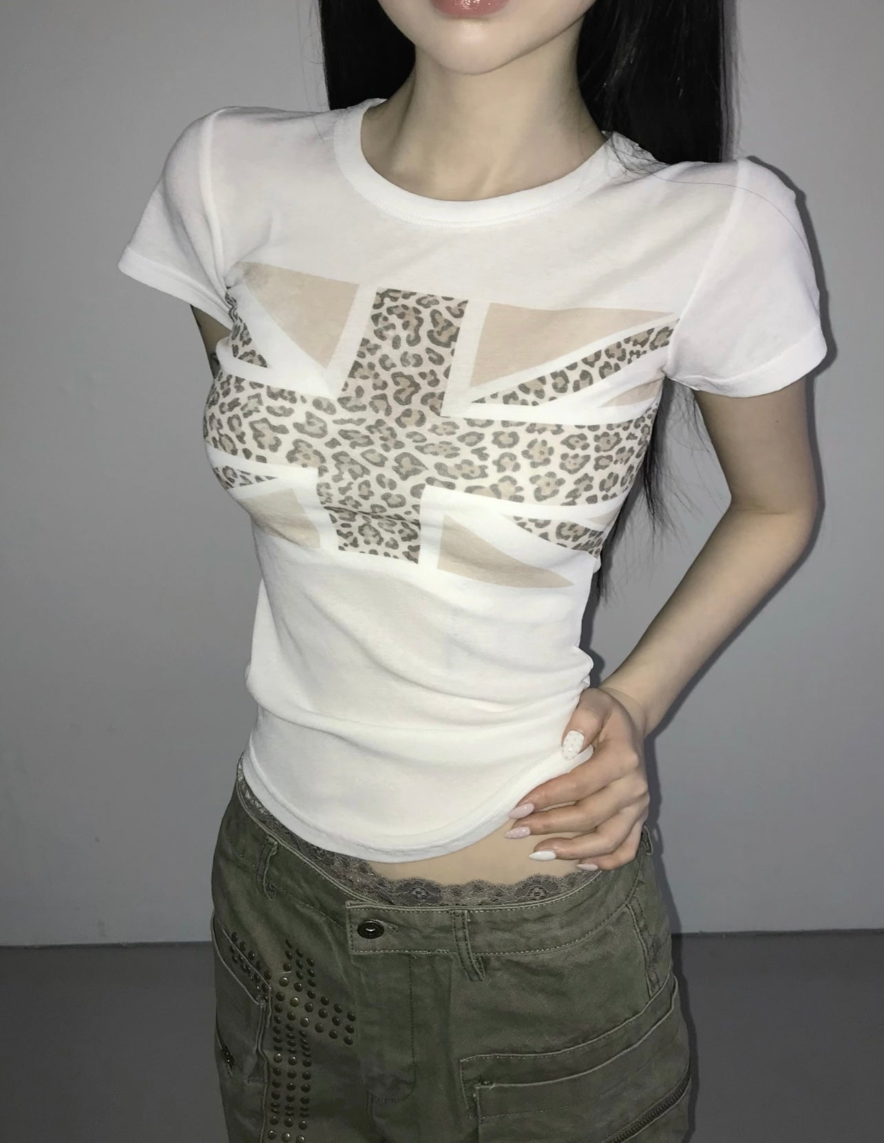 Leopard uk flag tee