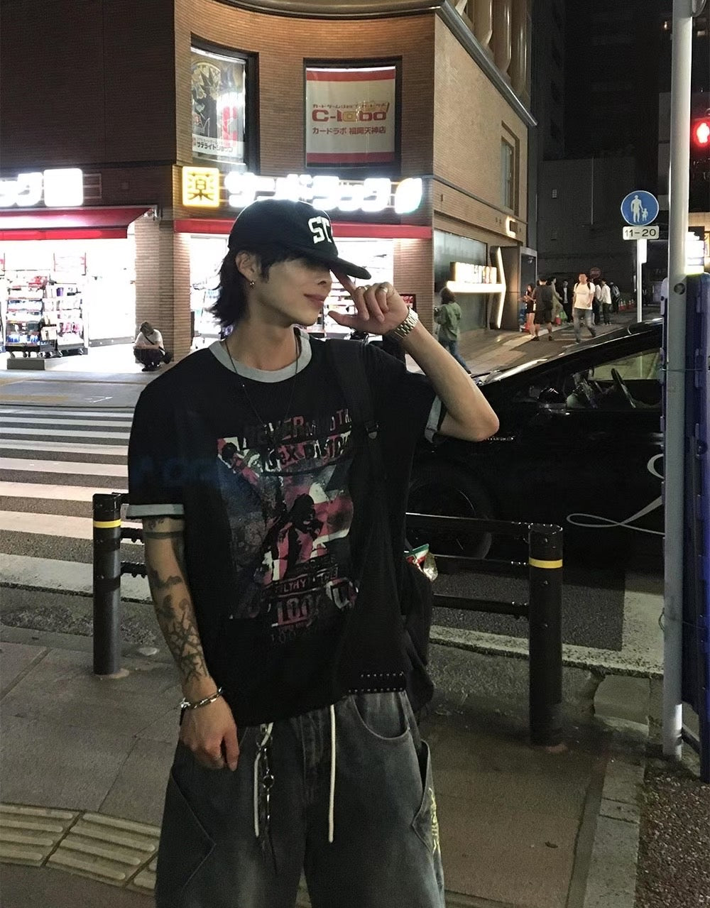 British flag loose fit tee