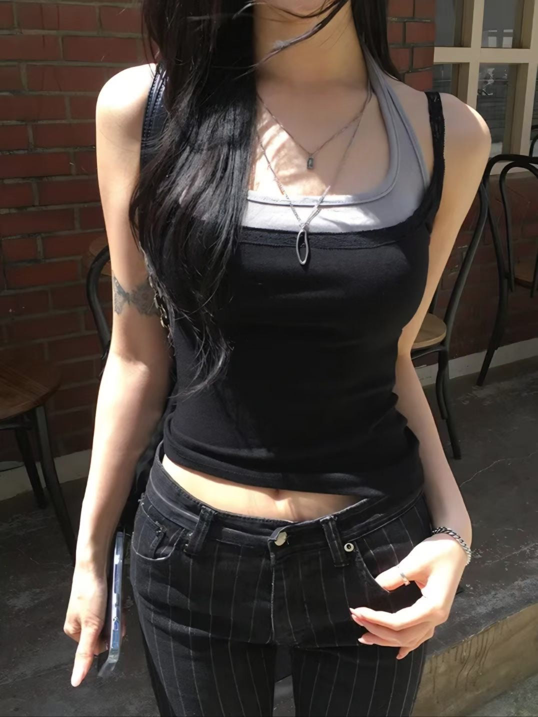 ‘STAY’ 2 in 1 tank top
