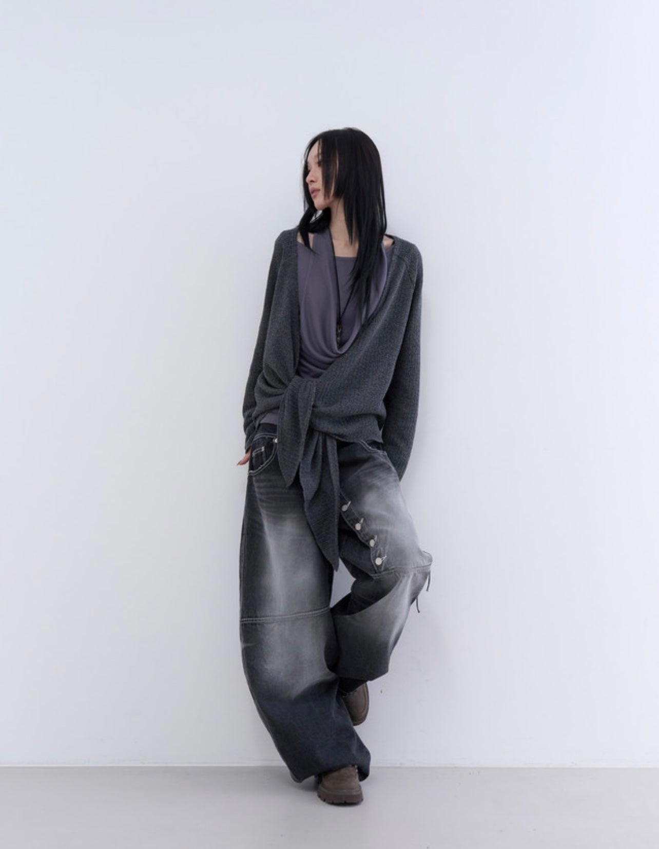 ‘Midnight’ knitted cardigan