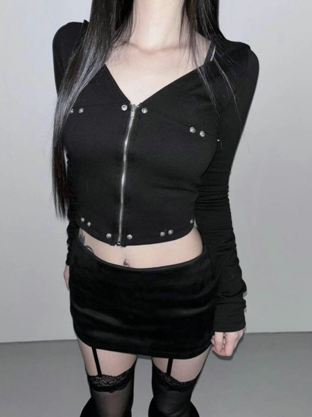 [超顯腰線!!] Mia hoodie zip up
