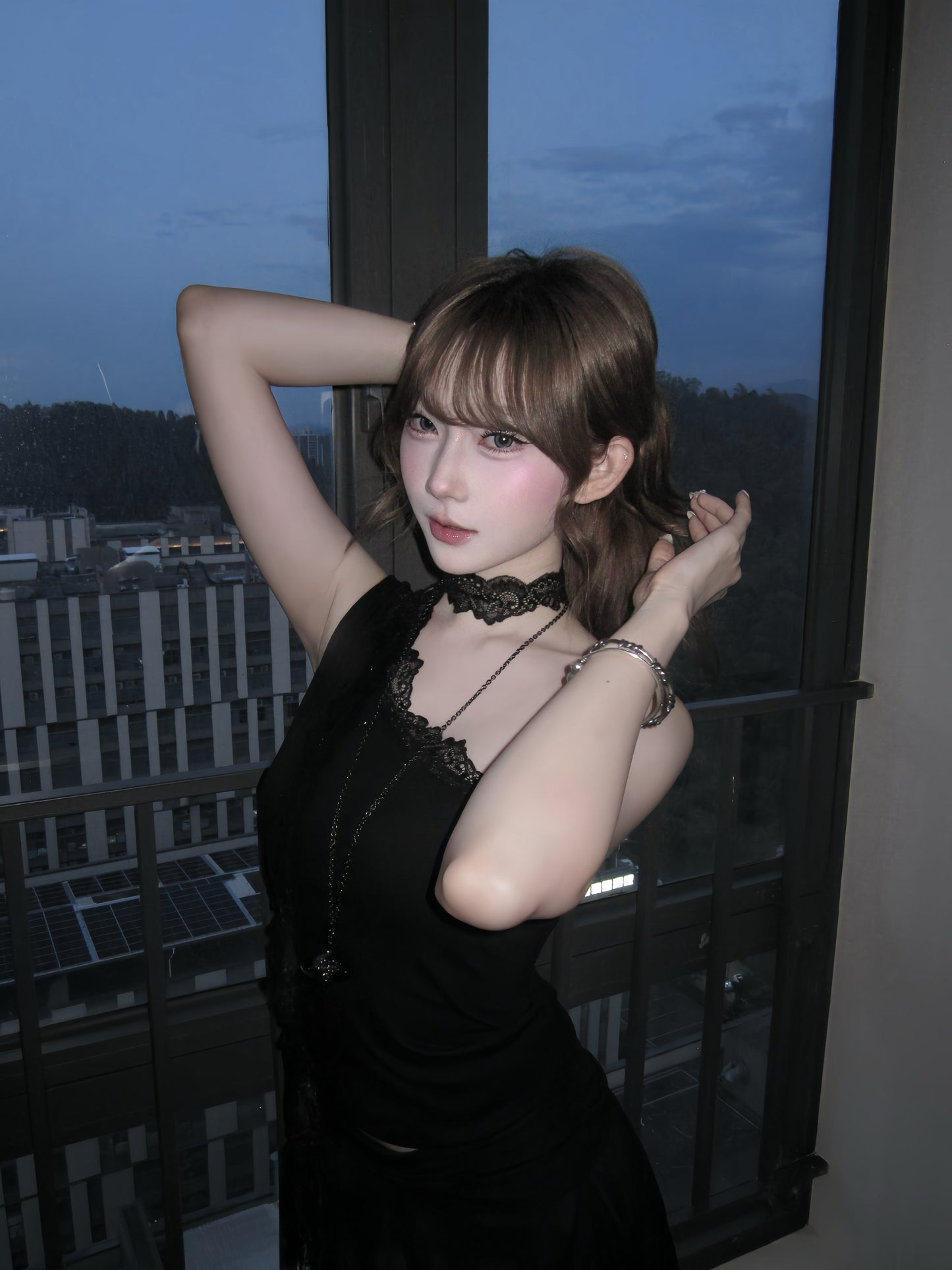 [ ASA同款❤︎ ]
‘SUGAR HONEY ICE TEA’ top
with lace muffler