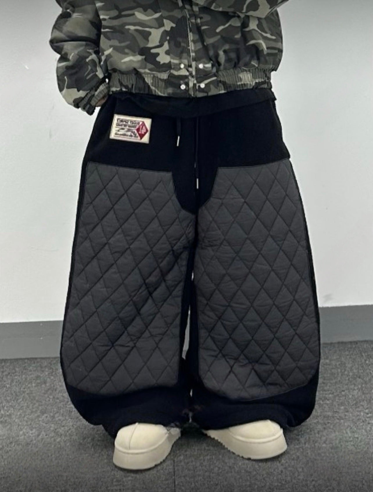 [ unisex ] 毛茸茸拼布褲