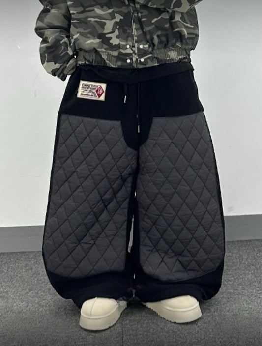 [ unisex ] 毛茸茸拼布褲