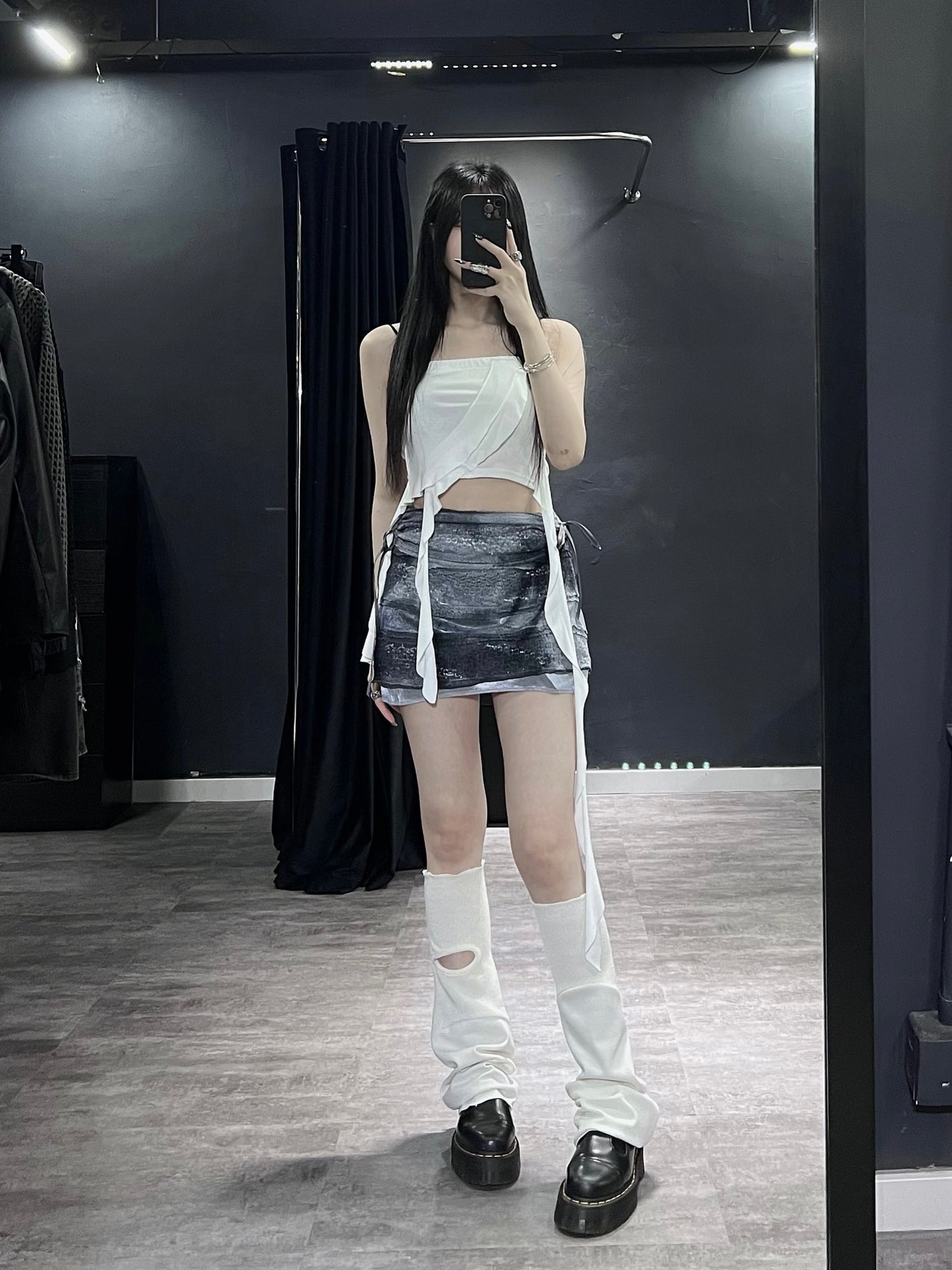 Tie dye lace skirt